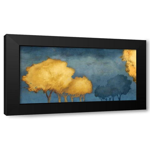 Golden Trust Black Modern Wood Framed Art Print by PI Galerie