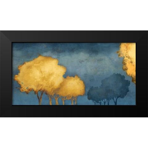 Golden Trust Black Modern Wood Framed Art Print by PI Galerie