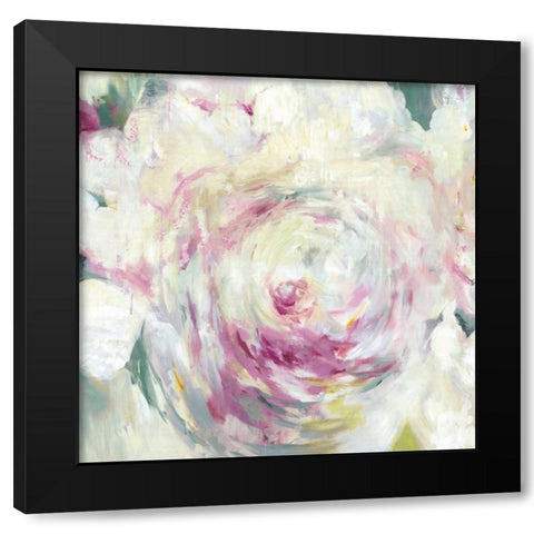 Shabby Peony I Black Modern Wood Framed Art Print by PI Galerie
