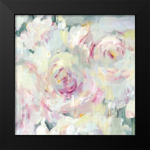 Shabby Peony II Black Modern Wood Framed Art Print by PI Galerie
