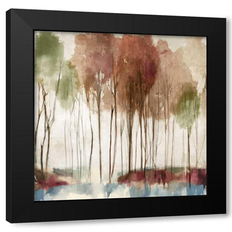 Landscape Dream Black Modern Wood Framed Art Print with Double Matting by PI Galerie