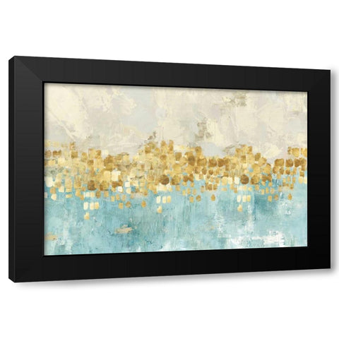 Dancing Stars Black Modern Wood Framed Art Print by PI Galerie