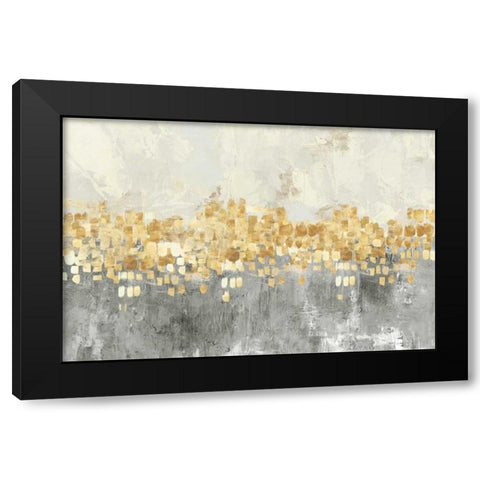 Dancing Stars Black Version Black Modern Wood Framed Art Print with Double Matting by PI Studio