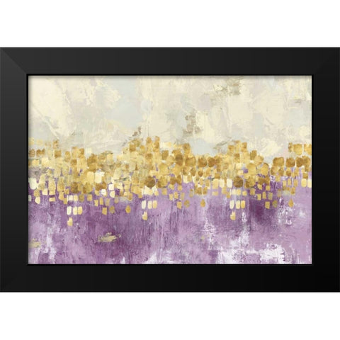 Dancing Stars Lavender Version Black Modern Wood Framed Art Print by PI Studio