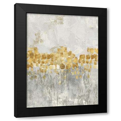 Dancing Stars Black Modern Wood Framed Art Print by PI Studio