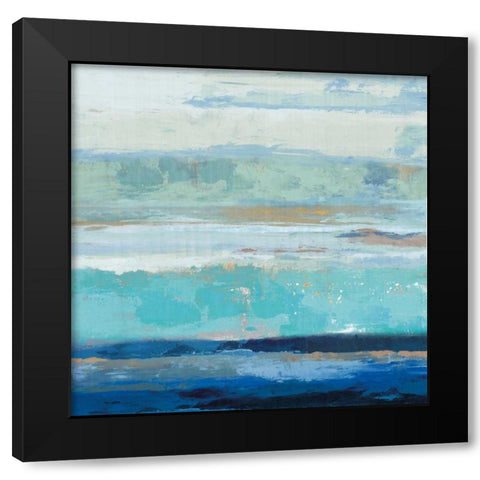 Sea Shore II Black Modern Wood Framed Art Print with Double Matting by PI Galerie