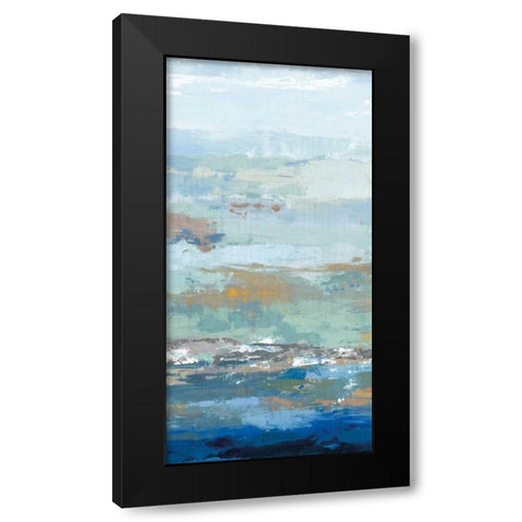 Tall Wave Black Modern Wood Framed Art Print by PI Galerie