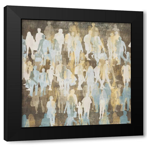 Silhouettes II Black Modern Wood Framed Art Print with Double Matting by PI Galerie