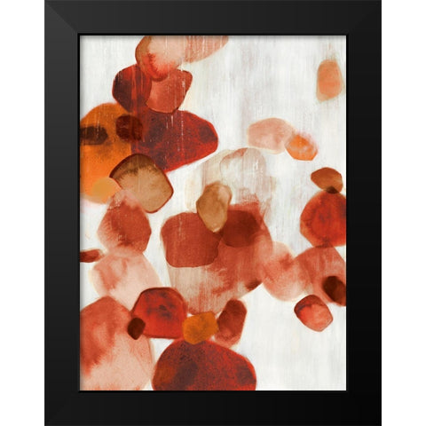 Shadow Pebbles I Cinnamon Version Black Modern Wood Framed Art Print by PI Studio