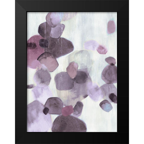 Shadow Pebbles I Lavender Version Black Modern Wood Framed Art Print by PI Studio