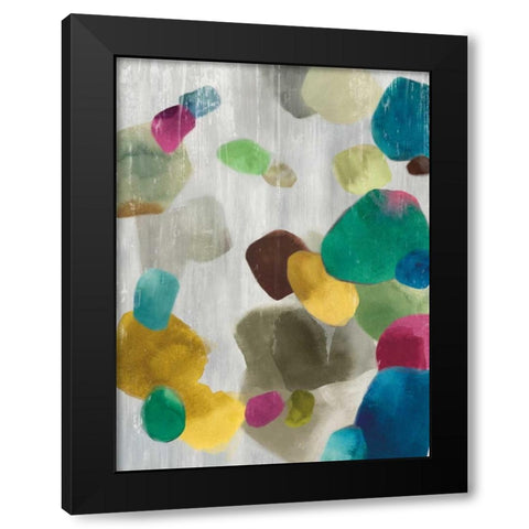 Shadow Pebbles II Black Modern Wood Framed Art Print by PI Galerie