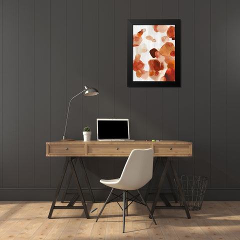 Shadow Pebbles II Cinnamon Version Black Modern Wood Framed Art Print by PI Studio