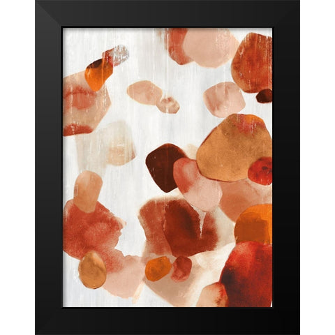 Shadow Pebbles II Cinnamon Version Black Modern Wood Framed Art Print by PI Studio