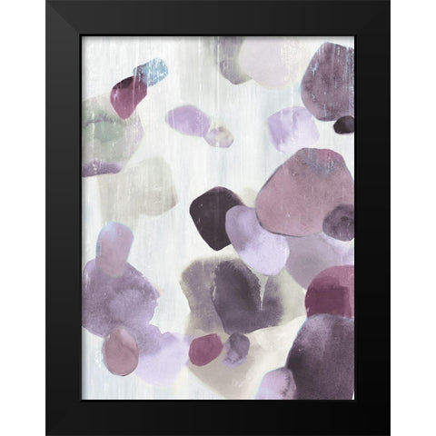 Shadow Pebbles II Lavender Version Black Modern Wood Framed Art Print by PI Studio