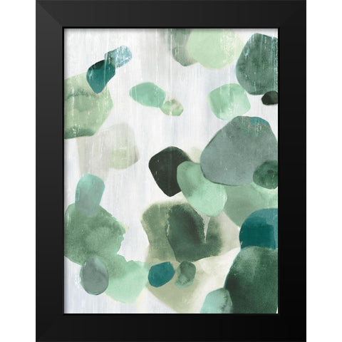 Shadow Pebbles II Mint Version Black Modern Wood Framed Art Print by PI Studio