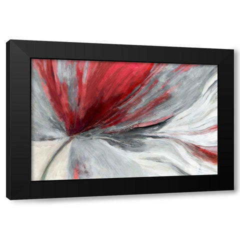 Traced Red Version Black Modern Wood Framed Art Print with Double Matting by PI Studio