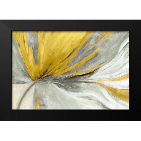 Traced Yellow Version Black Modern Wood Framed Art Print by PI Studio