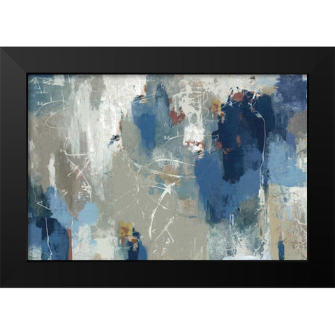 Fluttered Black Modern Wood Framed Art Print by PI Galerie