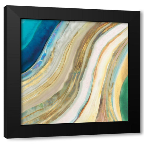Agate I Black Modern Wood Framed Art Print by PI Gallery