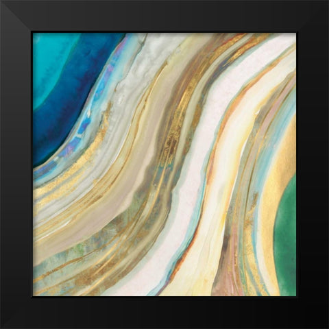 Agate I Black Modern Wood Framed Art Print by PI Gallery