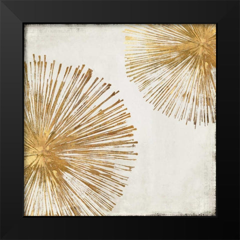 Gold Star I Black Modern Wood Framed Art Print by PI Galerie