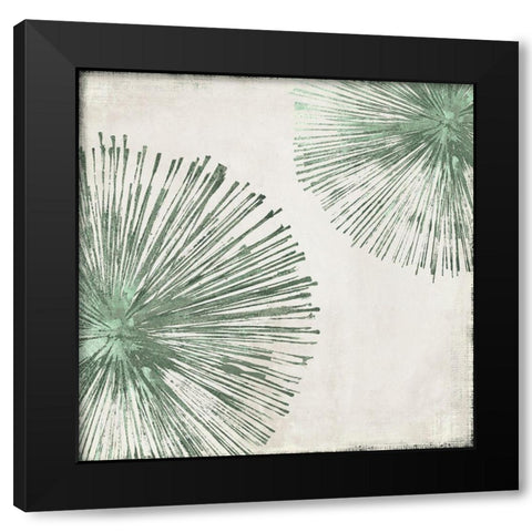 Gold Star I Mint Version Black Modern Wood Framed Art Print with Double Matting by PI Studio