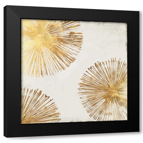 Gold Star II Black Modern Wood Framed Art Print with Double Matting by PI Galerie