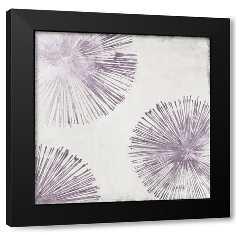 Gold Star II - Lavender Black Modern Wood Framed Art Print with Double Matting by PI Studio