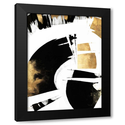 Art Deco I Black Modern Wood Framed Art Print with Double Matting by PI Studio