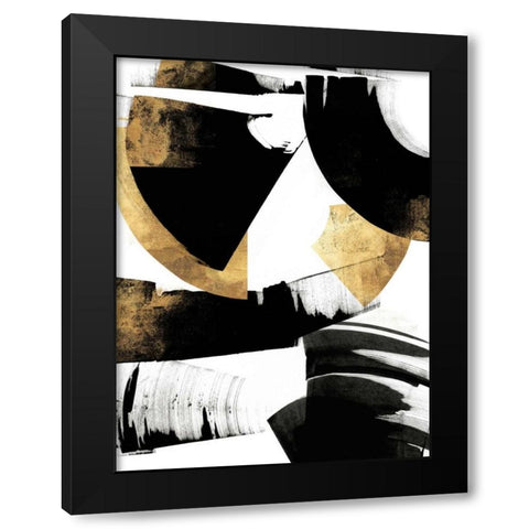 Art Deco II Black Modern Wood Framed Art Print with Double Matting by PI Studio