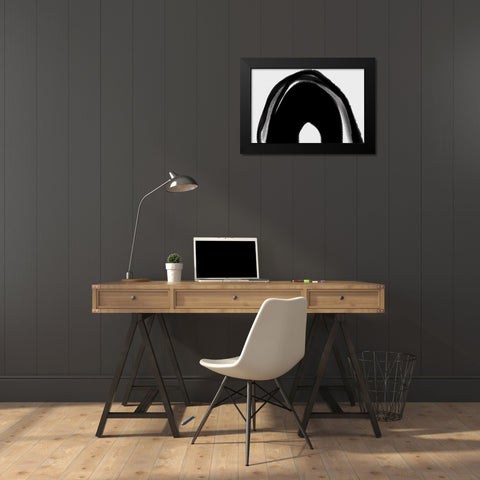 Edges I Black Modern Wood Framed Art Print by PI Galerie