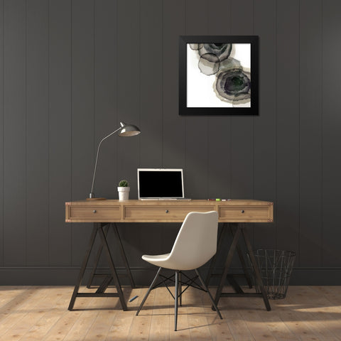 Ink Stains I Black Modern Wood Framed Art Print by PI Galerie