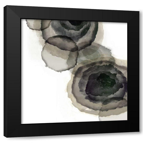 Ink Stains I Black Modern Wood Framed Art Print by PI Galerie