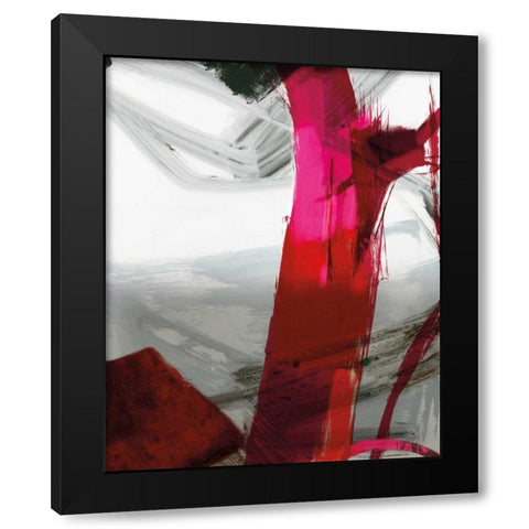 Fuschia I Black Modern Wood Framed Art Print by PI Galerie