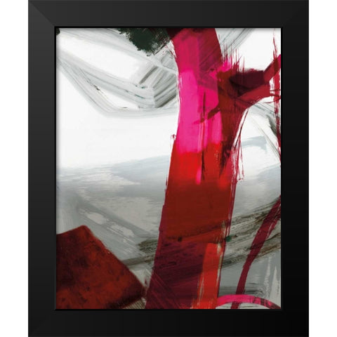 Fuschia I Black Modern Wood Framed Art Print by PI Galerie