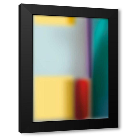 Smooth Glass I Black Modern Wood Framed Art Print with Double Matting by PI Galerie