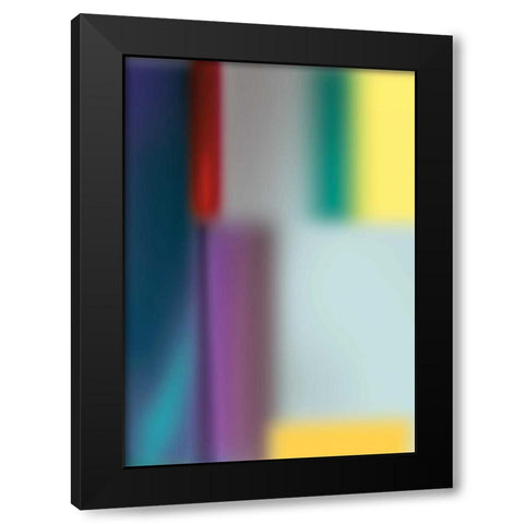 Smooth Glass II Black Modern Wood Framed Art Print with Double Matting by PI Galerie