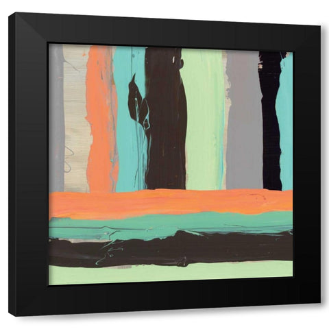 Alt Stripes I Black Modern Wood Framed Art Print by PI Gallery