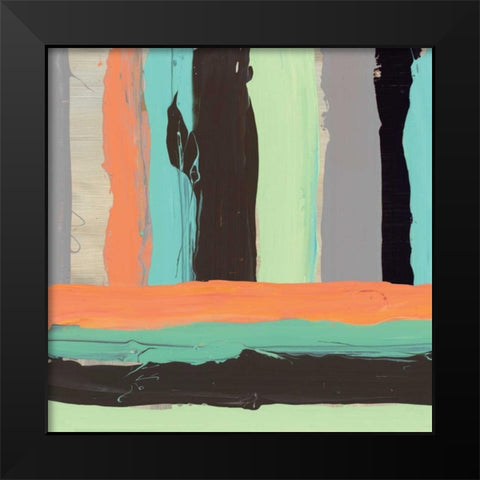 Alt Stripes I Black Modern Wood Framed Art Print by PI Gallery