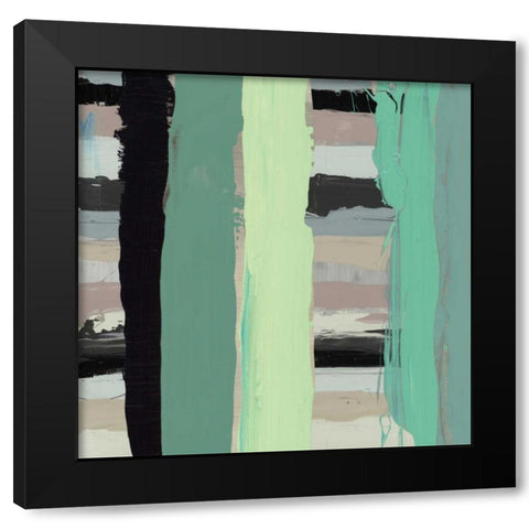 Alt Stripes III Black Modern Wood Framed Art Print by PI Gallery