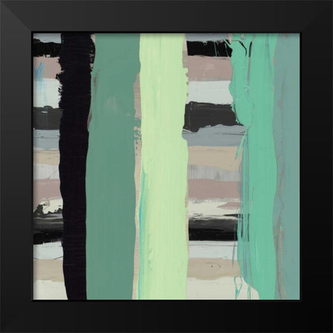 Alt Stripes III Black Modern Wood Framed Art Print by PI Gallery