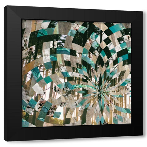 Kaleidescope Visions I Black Modern Wood Framed Art Print by PI Galerie