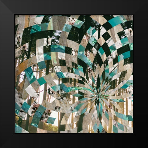 Kaleidescope Visions I Black Modern Wood Framed Art Print by PI Galerie