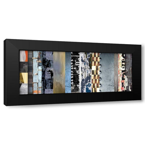 Striped Robotic II Black Modern Wood Framed Art Print by PI Galerie