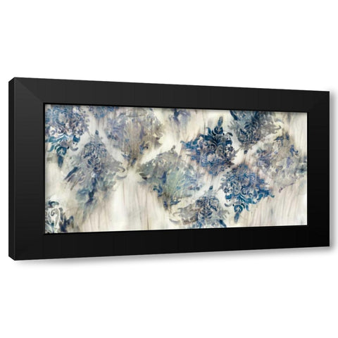 Lucid Damask II Black Modern Wood Framed Art Print with Double Matting by PI Galerie