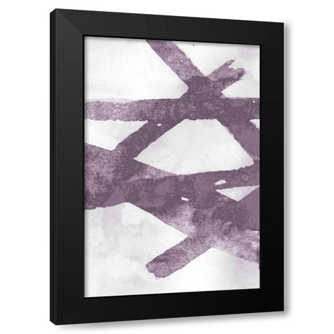 Gestures I Lavender Version Black Modern Wood Framed Art Print with Double Matting by PI Studio