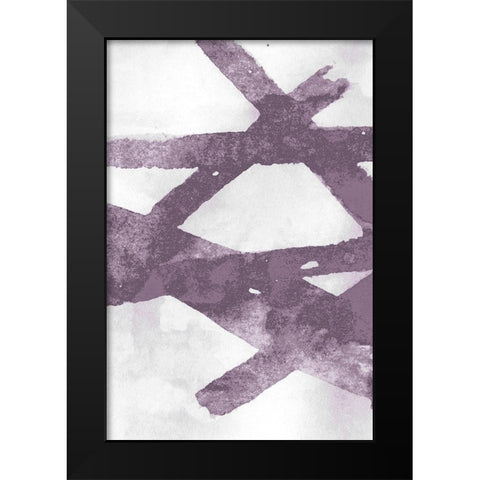 Gestures I Lavender Version Black Modern Wood Framed Art Print by PI Studio