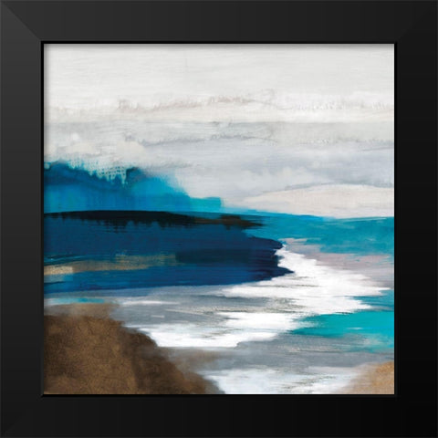 Misty River II Black Modern Wood Framed Art Print by PI Studio