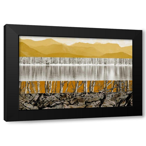 Nature Collage I Black Modern Wood Framed Art Print by PI Studio