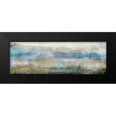 Gold Field Black Modern Wood Framed Art Print by PI Studio